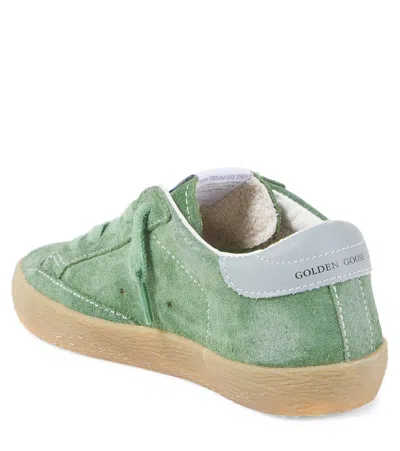 Golden Goose Super Star Suede Sneakers In Green