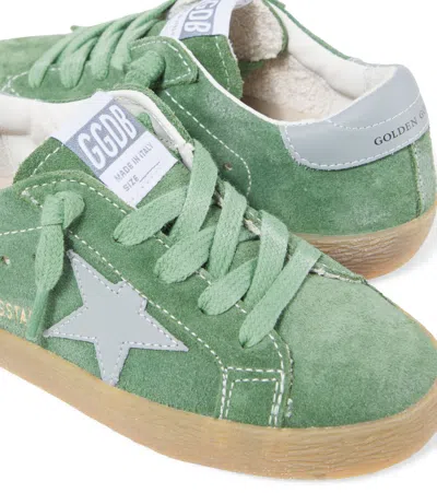 Golden Goose Super Star Suede Sneakers In Green