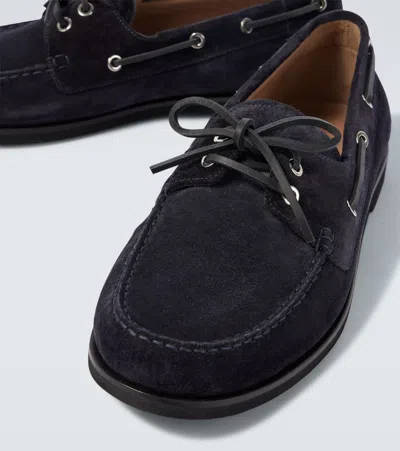 Gianvito Rossi Vandé Suede Boat Shoes