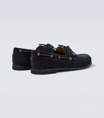 Gianvito Rossi Vandé Suede Boat Shoes