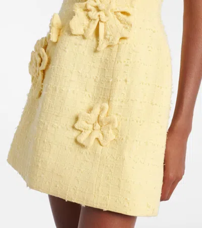 Leo Lin Rosario Floral-embellished Tweed Dress