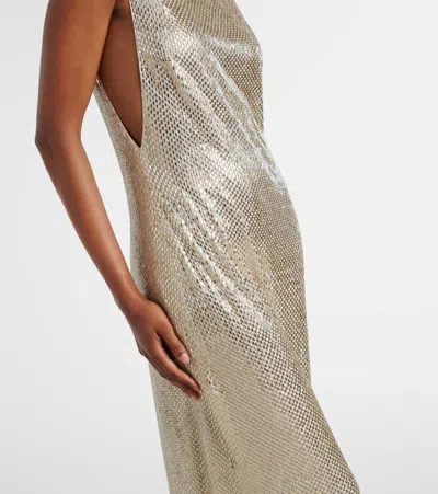 Roland Mouret Embellished Mesh Gown In White