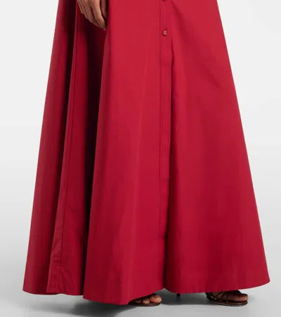 Roland Mouret Cotton Poplin Shirt Dress In Burgundy