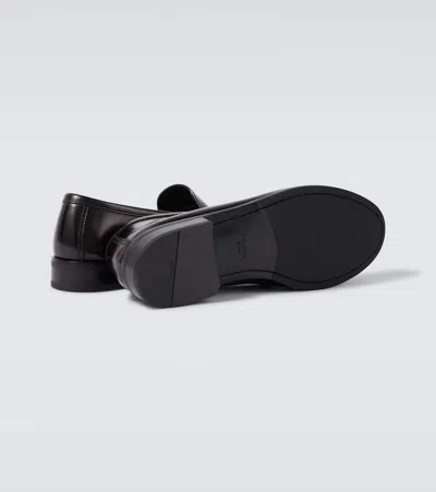Prada Polished Leather Flat Shoes