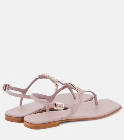 Roger Vivier Viv' By The Sea Leather Thong Sandals