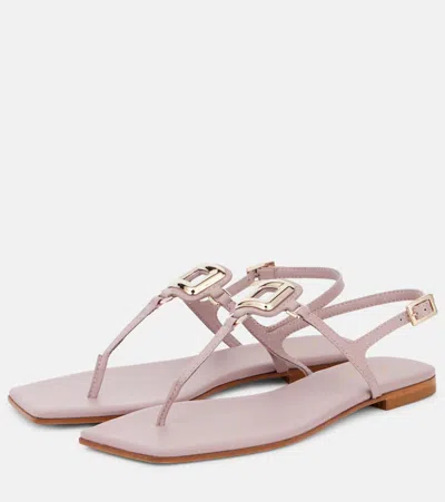 Roger Vivier Viv' By The Sea Leather Thong Sandals