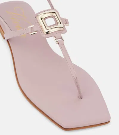 Roger Vivier Viv' By The Sea Leather Thong Sandals