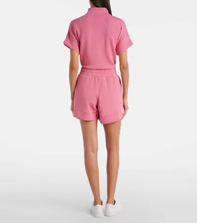 Varley Atrium High-rise Jersey Shorts In Pink