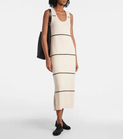 Varley Scott Striped Cotton Midi Dress