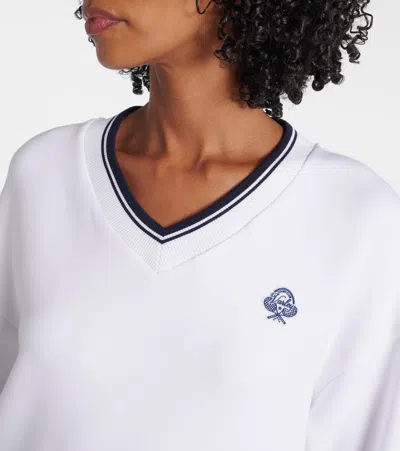 Varley Iona V-neck Sweatshirt In White