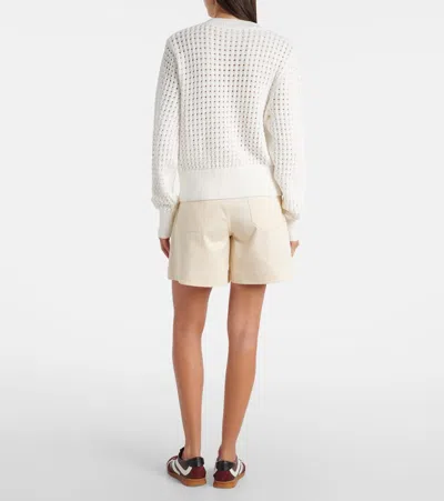 Varley Bettina Open-knit Cotton-blend Cardigan