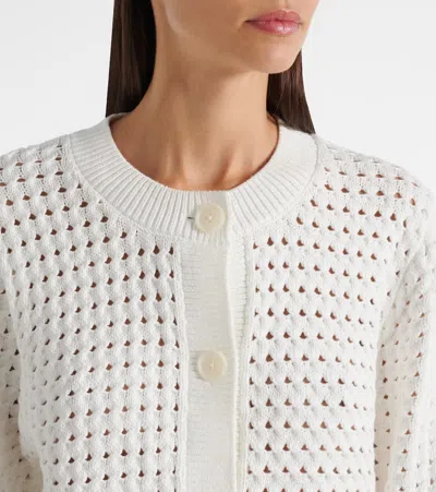 Varley Bettina Open-knit Cotton-blend Cardigan