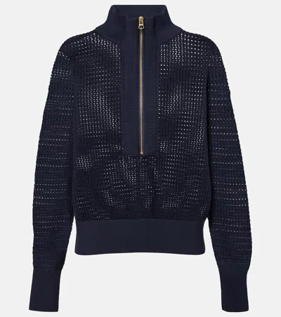 Varley Open-knit Cotton Half-zip Sweater