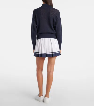 Varley Open-knit Cotton Half-zip Sweater