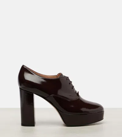 Gianvito Rossi 70 Lace-up Leather Platform Pumps