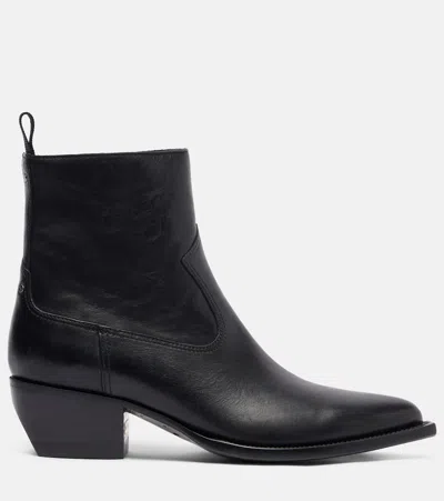 Golden Goose Debbie 45 Leather Ankle Boots In Black