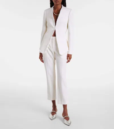 Alexander Mcqueen Cropped Wool Gabardine Flared Pants