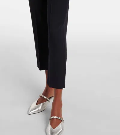 Alexander Mcqueen Cropped Wool Gabardine Flared Pants
