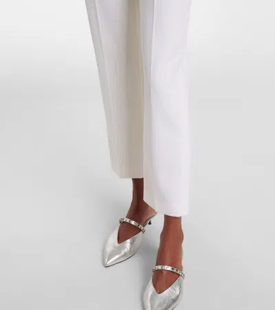 Alexander Mcqueen Cropped Wool Gabardine Flared Pants