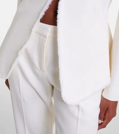 Alexander Mcqueen Frayed Wool Gabardine Blazer