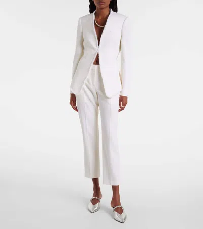 Alexander Mcqueen Frayed Wool Gabardine Blazer