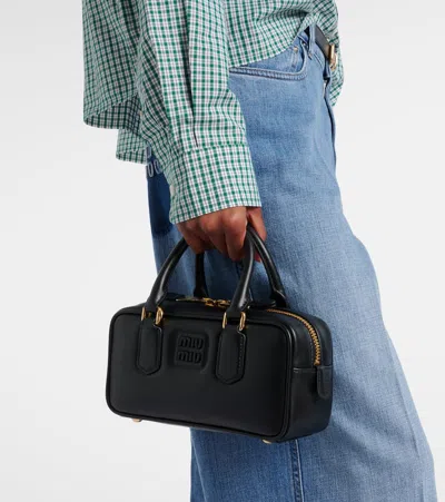 Miu Miu Arcadie Leather Tote Bag