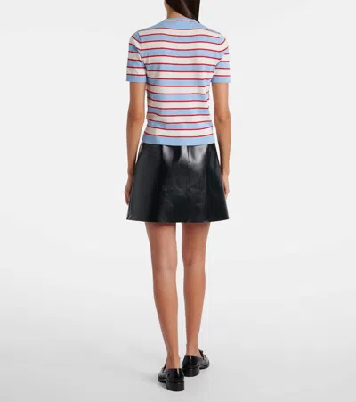 Prada Knitted Striped Cotton Top