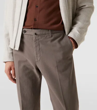 Slowear Cotton Chinos In Gray