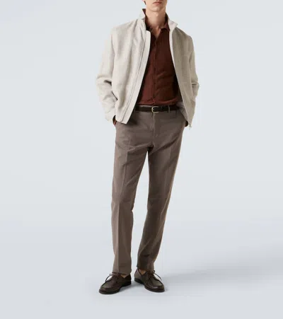 Slowear Cotton Chinos In Gray