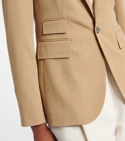 Ralph Lauren Parker Wool Gabardine Blazer In Brown