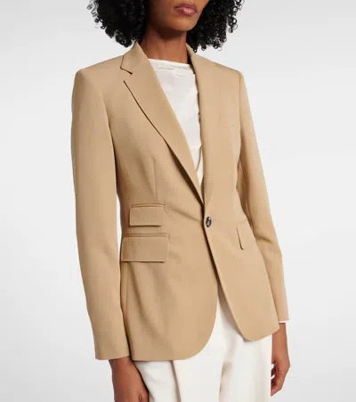 Ralph Lauren Parker Wool Gabardine Blazer In Brown