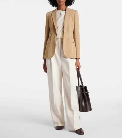 Ralph Lauren Parker Wool Gabardine Blazer In Brown