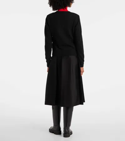 Moncler Down-paneled Virgin Wool Cardigan