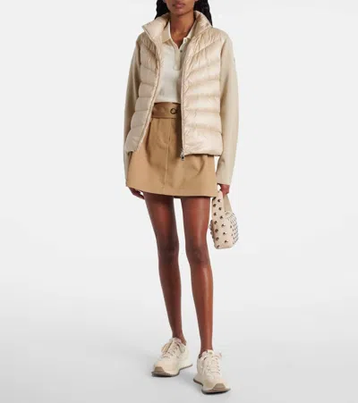 Moncler Down-paneled Virgin Wool Cardigan