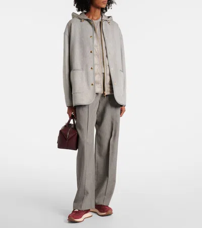 Moncler Reposse Convertible Wool And Cashmere-blend Jacket