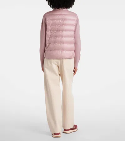 Moncler Down-paneled Virgin Wool Cardigan