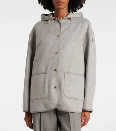 Moncler Reposse Convertible Wool And Cashmere-blend Jacket