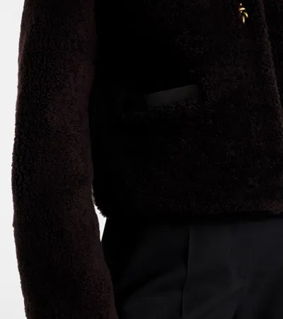 Moncler Cropped Leather-trimmed Down Jacket