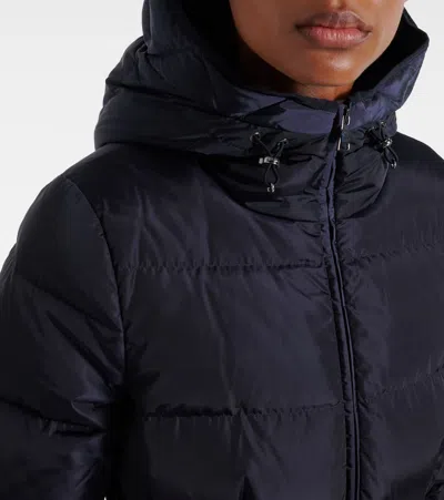 Moncler Long Sleeve Down Jacket In Blue