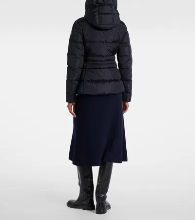 Moncler Long Sleeve Down Jacket In Blue