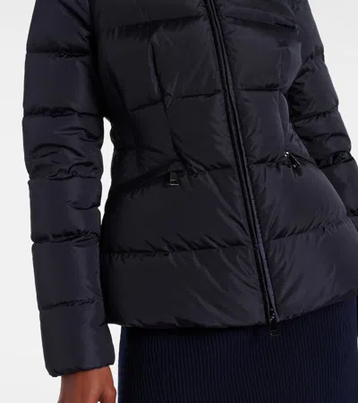 Moncler Long Sleeve Down Jacket In Blue