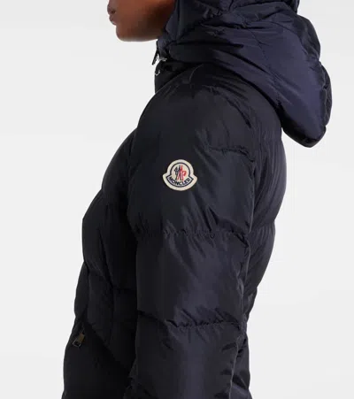 Moncler Long Sleeve Down Jacket In Blue