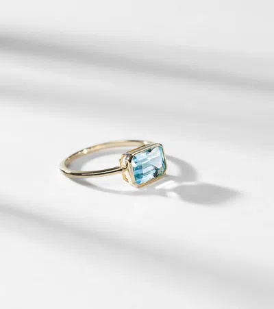 Mateo 14kt Gold Ring With Blue Topaz