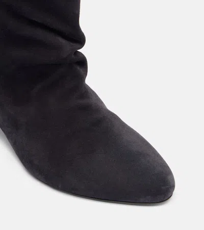 Isabel Marant Suede Knee Length Boots With Cone Heel