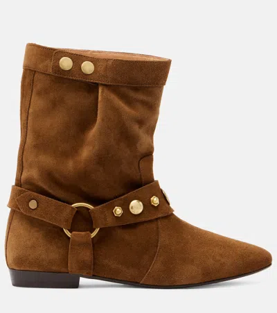 Isabel Marant Stania Studded Suede Ankle Boots