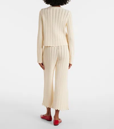 Altuzarra Mariette Scalloped Pointelle Cotton Cardigan