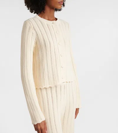 Altuzarra Mariette Scalloped Pointelle Cotton Cardigan