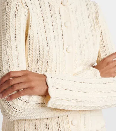 Altuzarra Mariette Scalloped Pointelle Cotton Cardigan