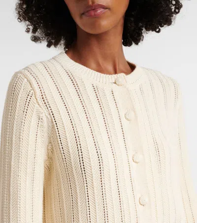 Altuzarra Mariette Scalloped Pointelle Cotton Cardigan