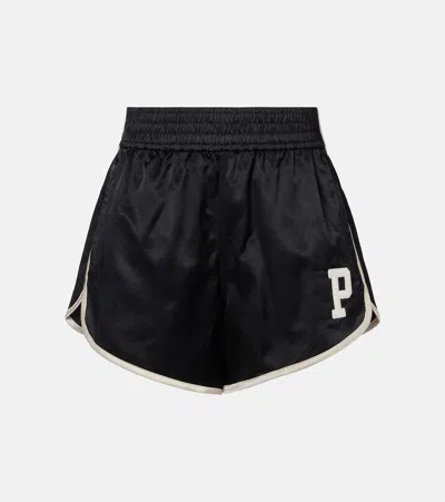 Polo Ralph Lauren Sateen Logo Shorts In Black